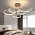 abordables Diseño de círculo-Luz colgante led de 65 cm, diseño circular, luz de techo, diseño de farol, luces de montaje empotrado, metal galvanizado moderno 220-240v