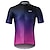 cheap Cycling Clothing-Arsuxeo Men&#039;s Cycling Jersey Short Sleeve Gradient Bike Jersey Black Purple Yellow Breathable Reflective Strips Back Pocket Elastane Polyester Sports Clothing Apparel / Micro-elastic