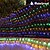preiswerte Solar Lichterketten-Solar-LED-Netzlichter Lichternetz Außen 8 Modi 200 LEDs 9.8ft x 6.6ft Tree Wrap Mesh Fee Twinkle Lichter für Außenterrasse Rasen Garten Veranda Büsche Campingfenster Weihnachten