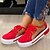 cheap Women&#039;s Sneakers-Women&#039;s Sneakers Plus Size Fantasy Shoes Flat Heel Walking Shoes Suede Lace-up Solid Colored Black Rosy Pink Red
