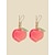 economico Orecchini-Women&#039;s Drop Earrings Earrings Classic Birthday Fruit Stylish Cartoon Baroque Korean Sweet Earrings Jewelry Blushing Pink For Wedding Gift Date Vacation Promise 1 Pair