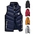 cheap Hiking Vests-Men&#039;s Quilted Puffer Vest Down Vest Down Winter Outdoor Thermal Warm Windproof Fleece Lining Breathable Outerwear Vest / Gilet Winter Jacket Skiing Ski / Snowboard Fishing Black Grey Dark Blue Red