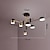 cheap Chandeliers-LED Ceiling Light 76/76/101.6 cm Geometric Shapes Chandelier Metal Sputnik Geometrical Electroplated Painted Finishes LED Nordic Style 220-240V