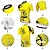 cheap Men&#039;s Clothing Sets-21Grams Men&#039;s Cycling Jersey Set Cycling Jersey with Shorts Short Sleeve Mountain Bike MTB Road Bike Cycling White Black Green Graphic Patterned Gear Bike Clothing Suit 3D Pad Breathable Quick Dry