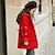 cheap Girls&#039; Jackets &amp; Coats-Kids Girls&#039; Coat Pink Red Embroidered Cartoon Active Fall Winter 3-12 Years Daily / Cute