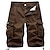 זול שורטים-בגדי רחוב גברים מכנסי צ&#039;ינס צבאיים מטען טקטי כותנה מכנסיים יוצאים בצבע אחיד באורך הברך כחול אפור חאקי ירוק שחור