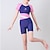 cheap Rash Guard Shirts &amp; Rash Guard Suits-Girls&#039; Rash Guard Dive Skin Suit One Piece Swimsuit Breathable Quick Dry Short Sleeve Bodysuit Bathing Suit Backless Swimming Surfing Beach Water Sports Patchwork Summer / Stretchy