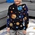 abordables sudaderas con capucha 3d para niño-Chico 3D Galaxia Espacio Sudadera Manga Larga Impresión 3D Otoño Activo Poliéster Niños 4-12 años Ajuste regular