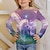tanie dziewczęce koszulki 3d-Dzieci Dla dziewczynek Podkoszulek Długi rękaw Druk 3D Jednorożec Konik Rumiany róż Dzieci Najfatalniejszy Jesień Aktywny Regularny 4-12 lat