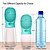 abordables Cuencos y comederos para perro-botella de agua para perros, dispensador de agua portátil para cachorros a prueba de fugas con comedero para mascotas para caminar al aire libre, senderismo, viajes, plástico de calidad alimentaria