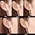 billiga Örhängen-örhängen i sterlingsilver för kvinnor hypoallergena känsliga öron 6mm cz diamantörhängen dubbar lila