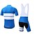 cheap Men&#039;s Clothing Sets-CAWANFLY Men&#039;s Short Sleeve Cycling Jersey with Bib Shorts Mountain Bike MTB Road Bike Cycling Blue White Geometic Vintage Bike Clothing Suit Polyester Breathable Sweat wicking Sports Geometic Vintage