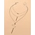cheap Necklaces-Women&#039;s Necklace Classic Joy Simple Natural European Sweet Alloy Silver 45 cm Necklace Jewelry 1pc For Anniversary Sport Masquerade Birthday Party Festival