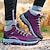 cheap Women&#039;s Sneakers-Women&#039;s Sneakers Hiking Shoes High-Top Outsole Pattern Design Thermal Warm Fleece Lining Shock Absorption Breathable Camping / Hiking Hunting Round Toe Leatherette Summer Spring &amp;  Fall Blue Purple