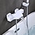 Недорогие Смесители для ванны-смеситель для ванны - современный настенный керамический клапан с гальваническим покрытием смесители для ванны и душа
