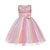 cheap Party Dresses-Kids Little Girls&#039; Dress Rainbow Flower Party Sequins Pleated Bow Rose Red Knee-length Sleeveless Cute Dresses