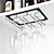 voordelige Bargerei-wijnglas rek onder kast glaswerk houder metalen wijnglas organizer glazen opslag hanger voor bar keuken thuis zwart goud wit 3 rijen