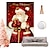 abordables Decoraciones navideñas-Alfombra navideña, tapete de regalo rojo de Papá Noel, tapete de entrada para sala de estar y dormitorio, diferentes tamaños