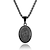 abordables Colliers-collier ovale en acier inoxydable saint christopher/michael pour hommes femmes, collier pendentif noir or argent bijoux simples cadeaux (argent saint michael (argent))