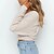 cheap Knit Tops-Women&#039;s Pullover Sweater Solid Color Knitted Patchwork Stylish Elegant Casual Long Sleeve Sweater Cardigans Fall Winter Deep V Beige / Going out