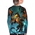 voordelige jongens 3d t-shirts-Jongens 3D dier T-shirt Lange mouw 3D-afdrukken Herfst Actief Polyester Kinderen 4-12 jaar Normale pasvorm