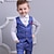 preiswerte Sets-Jungen 3D Plaid Anzug &amp; Blazer Kleidungsset Langarm Herbst Cool Sanft Baumwolle kinderkleidung 3-8 Jahre Schulanfang Formal Heim Regular Fit