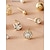 ieftine Cercei-12 perechi set cercei cercei cercei nuntă elegant romantică clasic coreean cercei perla bijuterii aur pentru cadou nunta data promisiunea 1 set