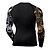 cheap Running Tops-21Grams® Men&#039;s Long Sleeve Compression Shirt Running Shirt Top Athletic Athleisure Spandex Breathable Quick Dry Moisture Wicking Fitness Gym Workout Running Active Training Exercise Sportswear Skull