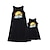 cheap Family Matching Outfits-Mommy and Me Cotton Dresses Daily Car Print Black Knee-length Sleeveless Tank Dress Cute Matching Outfits / Summer / Long
