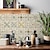 cheap Tile stickers-24/48pcs Waterproof Tile Stickers Creative Kitchen Bathroom Living Room Self-adhesive Wall Stickers Waterproof Retro Light Yellow Tile Stickers