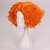 preiswerte Kostümperücke-Hutmacher-Perücke, kurze orangefarbene lockige Cosplay-Perücke, Halloween-Perücke