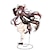 economico Parrucche da gioco-Parrucca e Supporto Hutao di Genshin Impact Parrucca con Treccine Marroni Cosplay di Gioco Anime Capelli Lisci per Festa Parrucche di Halloween