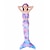cheap Swimwear-Kids Girls&#039; Bikini 5pcs Swimsuit Mermaid Tail Swimwear Cosplay Rainbow Halter Print Purple Blushing Pink Party Costumes Princess Bathing Suits