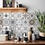 cheap Tile stickers-24/48pcs Waterproof Creative Kitchen Bathroom Living Room Self-adhesive Wall Stickers Waterproof Fashion Gray Tile Stickers