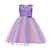 cheap Party Dresses-Kids Little Girls&#039; Dress Rainbow Flower Party Sequins Pleated Bow Rose Red Knee-length Sleeveless Cute Dresses