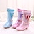cheap Kids&#039; Boots-Girls&#039; Mid-Calf Boots Christmas Shoes Snow Boots Princess Shoes Leather PU Portable High Elasticity Cartoon Design Fashion Boots Little Kids(4-7ys) Big Kids(7years +) Daily Party &amp; Evening Walking