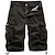 levne Kapsáče-pánské streetwear vojenské chinos šortky taktické cargo bavlněné kalhoty jednobarevné délka ke kolenům modrá šedá khaki zelená černá