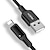 billige Mobiltelefonkabler-ROCK Lightning kabel 3,3 fod 6,6 fod USB A til Lightning 2.4 A Opladerkabel Hurtig opladning Nylon flettet Holdbar Til iPhone Tilbehør til mobiltelefoner