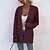 cheap Cardigans-Women&#039;s Cardigan Sweater Jumper Cable Chunky Knit Pocket Thin Tunic Open Front Solid Color Daily Going out Basic Casual Winter Fall Navy Wine Red S M L