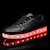 billiga Herrsneakers-Herr Sneakers LED-skor skridskor Sportig Ledigt Utomhus Dagligen Syntet Snörning Svart Vit Silver Sommar Vår
