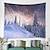 Χαμηλού Κόστους ταπετσαρία τοπίου-χειμωνιάτικο χιόνι χιόνι σκηνή ξύλα ταπισερί art deco κουβέρτα κουρτίνα κρέμεται σπίτι υπνοδωμάτιο διακόσμηση σαλονιού