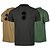 preiswerte Aktive T-Shirts und Tanktops für Herren-Herren Jagd-T-Shirt Taktisches Militärhemd Außen Extraleicht(UL) Belüftung Schnelles Trocknung Atmungsaktiv Frühling Sommer Einfarbig Shirt Polyester Kurzarm Campen und Wandern Jagd Angeln Schwarz