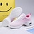 cheap Dance Sneakers-Women&#039;s Dance Sneakers Hip Hop Training Performance Practice Sneaker Thick Heel Round Toe Lace-up Adults&#039; Black Peach Pink / White