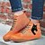 cheap Women&#039;s Boots-Women&#039;s Boots Booties Ankle Boots Flat Heel Round Toe PU Lace-up Animal Patterned Gray Orange Red
