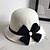 cheap Hats-Women&#039;s Artistic / Retro Party Wedding Special Occasion Party Hat Bow Bow Black White Hat Portable Sun Protection Ultraviolet Resistant / Yellow / Pink / Fall / Winter / Spring