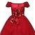cheap Party Dresses-Kids Little Girls&#039; Dress Floral Flower Tulle Dress Formal Wedding Party Birthday Party Beads Bow Red Blushing Pink Navy Blue Elegant Gowns Dresses