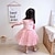 cheap Dresses-Kids Girls&#039; Dress Animal Cartoon Long Sleeve Sequins Patchwork Basic Cotton Knee-length Tulle Dress 2-8 Years Black Pink Purple