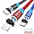 abordables Cables para móviles-Cable de carga múltiple 6.6 pies USB A a Tipo C / Micro / IP 3 A Cable de Carga Carga rápida nailon trenzado 3 en 1 Magnética Para Samsung Xiaomi Huawei Accesorio para Teléfono Móvil