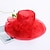 cheap Hats-Women&#039;s Elegant &amp; Luxurious Party Wedding Special Occasion Party Hat Solid Color Flower Yellow Red Hat Portable Sun Protection Breathable / Gray / Fall / Winter / Spring / Summer