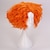 levne Kostýmová paruka-paruka šílený klobouk krátká oranžová kudrnatá cosplay paruka halloween paruka